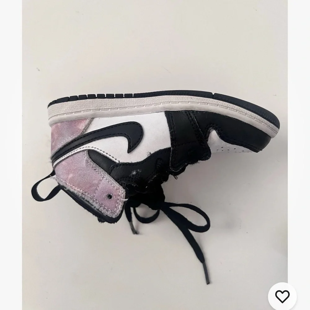 Nike Air Jordan 1 Mid Toddler Girls Sneaker Zen Master Pink Black 9c